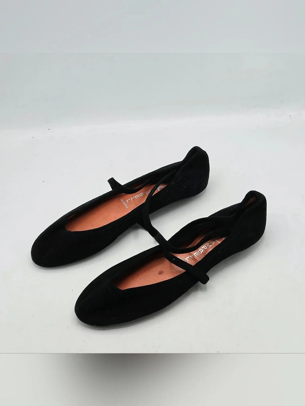 Jeffrey Campbell XSTER Black Suede Ballet Flats Cross Strap Mary Jane Womens 7.5 - Picture 3 of 16